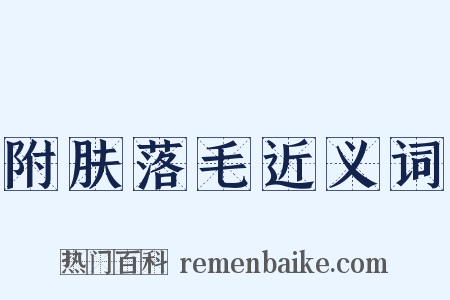 附肤落毛近义词是什么意思的图片